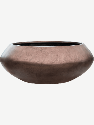 Baq Metallic Silver leaf, Bowl Ufo Matt Coffee (⌀55 ↕22)