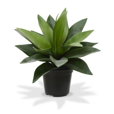 Planta artificial Agave 25 cm num pote de 10 cm 