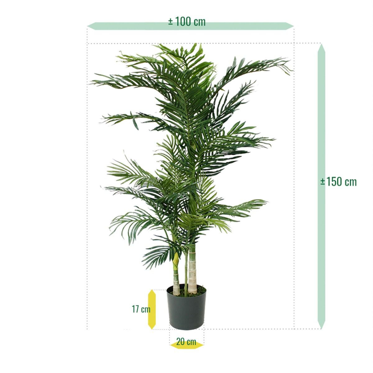 5' Golden Cane Artificial Palm Artificial Tree, hotsell Green