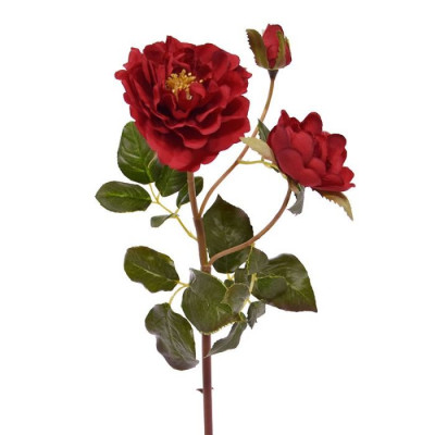 Ramo de rosa Ruffle artificial 50 cm vermelho 