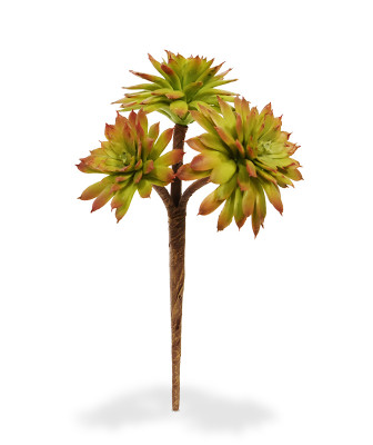 Mini ramo de Echeveria artficial 17 cm vermelho 