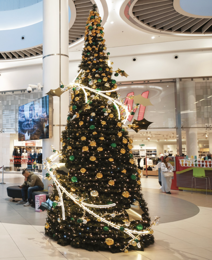 Extra Tall Christmas Trees to Brighten Shopping Malls