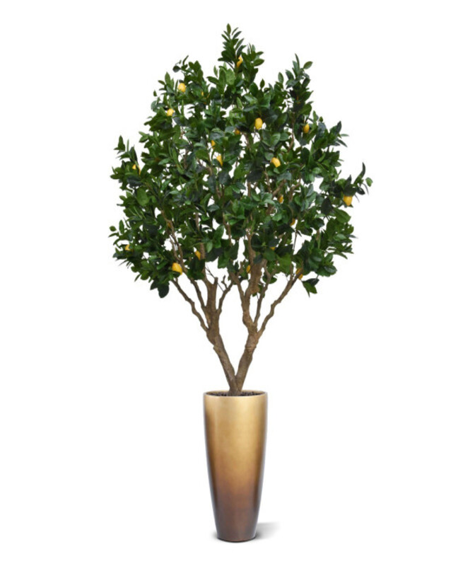 Artificial lemon tree with summery citrus fruits