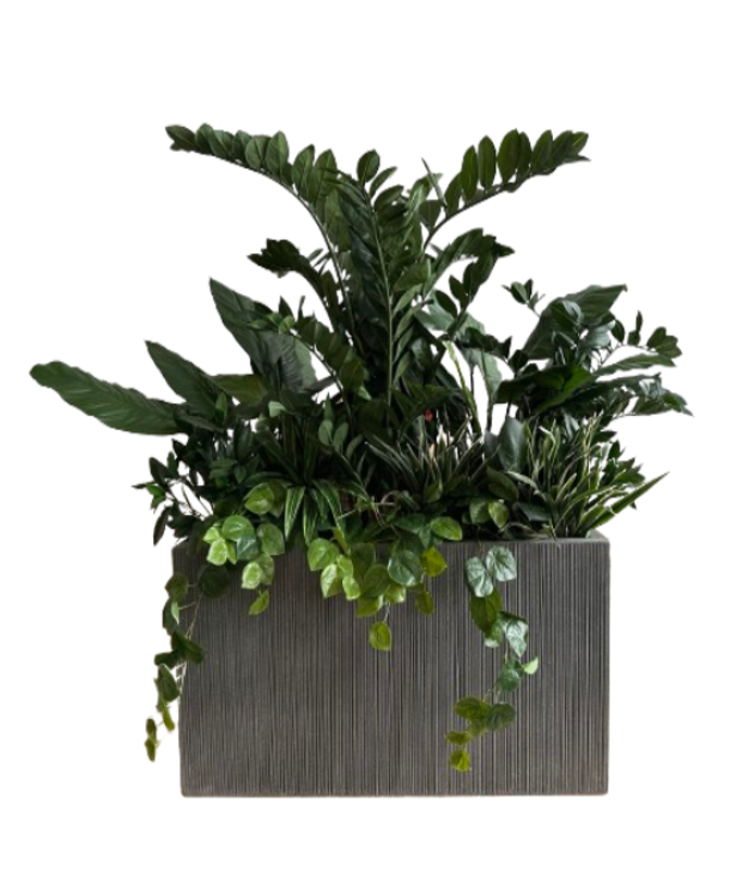 Luxurious divider made of green artificial greenery